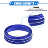 Ford Maverick (2022-2023) Blue 4 x AC Climate Control Knob Rings
