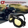 Motorcycle Set 1 x Motorcycle Riding Goggles Yellow Lens Black Frame