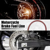 60cm 10mm Motorcycle Braided Brake Clutch Oil Hosing Fitting Ends Red