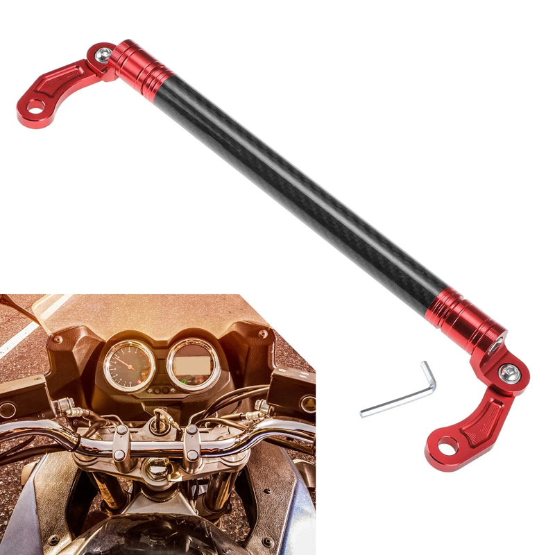 Motorcycle Balance Handle Bar Extender Bracket 300mm Center Hole Red Black