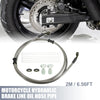 Set 2m 6.56ft Motorcycle Hydraulic Brake/Clutch Line Hose with Screws
