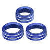 Ford Ranger Blue Alloy AC Radio Switch Trim Ring Knob Cover (2023-2025)