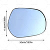 Toyota LandCruiser Prado Right Side Mirror Glass with Plate (2009-2023)