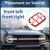 Ford Bronco Pair Red Headlight Trim Bezels