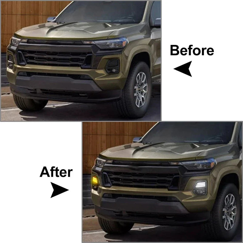 Chevrolet Colorado Left Right Daytime Running Light Fog Lamp Bezel (2023-2024)