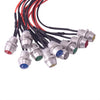 Car Boat Dash Panel Warning Lamp 10PC 8mm LED Indicator Lights