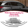 Benz GLC 8 x Titanium Black Window Moulding Seal Belt Strips (2016-2022)