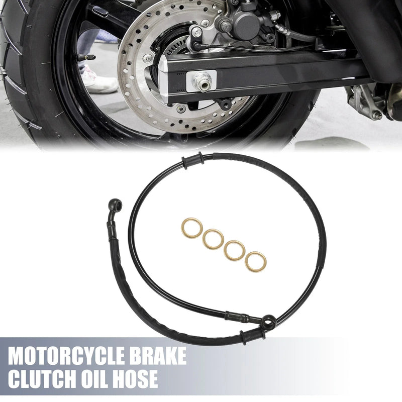 Set 95cm 37.40 Motorcycle Brake Clutch Oil Hose Clutch Throttle Pipe Black