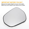 Ford Fiesta Left Side White Mirror Glass w/ Back Convex Heated (2017-2023)