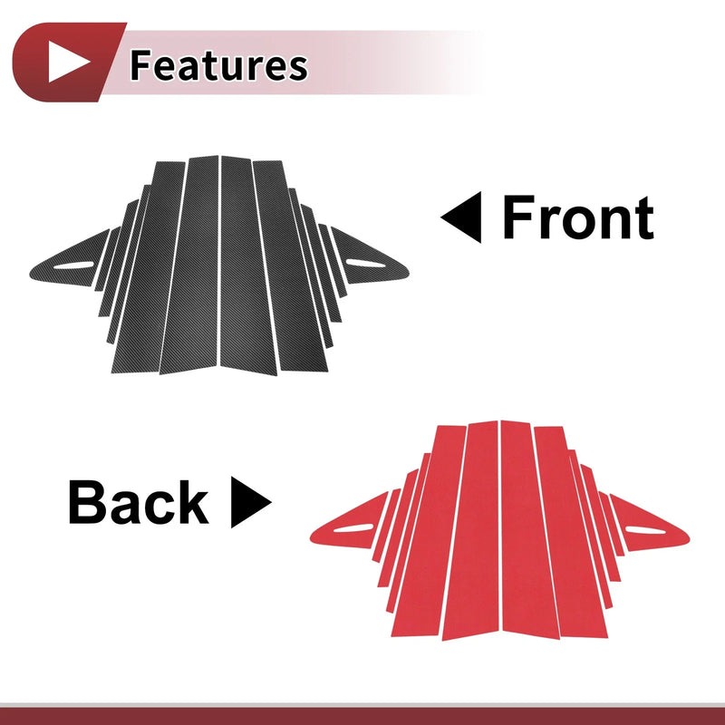 Toyota Corolla Hatchback 12 Pcs Carbon Fiber Door Pillar Trim (2019-2024)