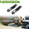Motorcycle 7/8" / 22mm / Hand Grips Rubber Silver Tone Rhombus