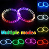 Headlight DRL Bluetooth 95MM RGB COB LED Angel Eye Halo Ring Lights