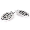 Kawasaki KX250 KX450 Silver Shark Teeth Racing Foot Pegs (2008-2015)