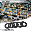 Oil Seal 60x100x10mm NBR Rotary Shaft Seal Black 5 Pcs