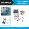 Car 1/2" Digital LED Turbine Gauge Kerosene Fuel Water Flow Meter