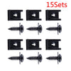 Universal Vehicles 15 x Metal Screw Fender Bumper Retainer Clips