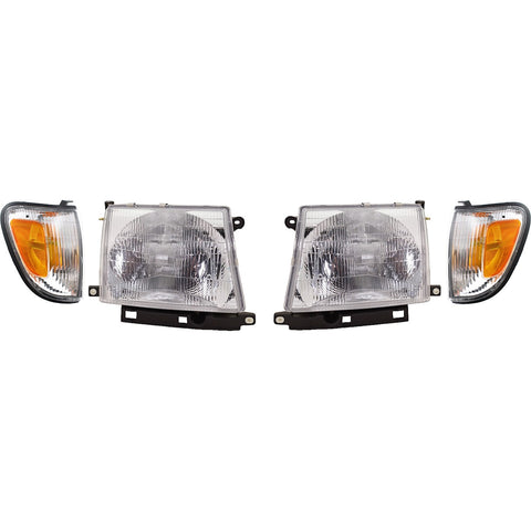 Headlight Kit For 1998-2000 Toyota Tacoma 4WD RWD With