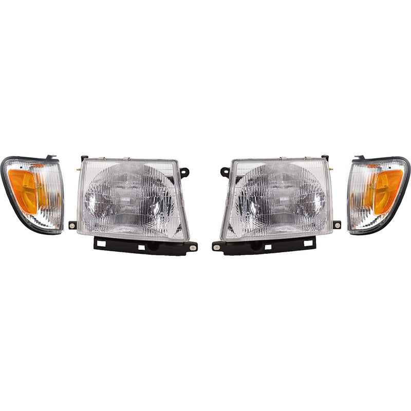 Headlight Kit For 1998-2000 Toyota Tacoma 4WD RWD With