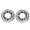 YAMAHA YZF R1 R6 XJR 1300 Black Front Left & Right Brake Disc Rotors (99-02)