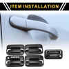 Ford F-150 (2015-2023) - Black Fiber Pattern Exterior Door Handle Cover Set