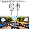 Motorcycle Handlebar Chrome Silver Tone Iron M10 Rear View Mirror
