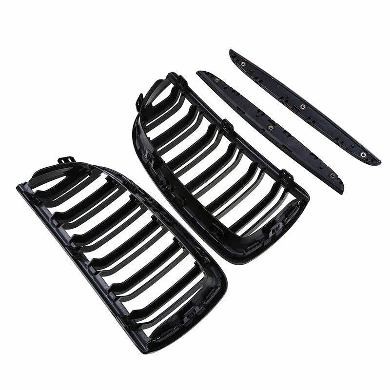BMW 3 Series E90 E91 Gloss Black Front Kidney Grille (2006-2008)