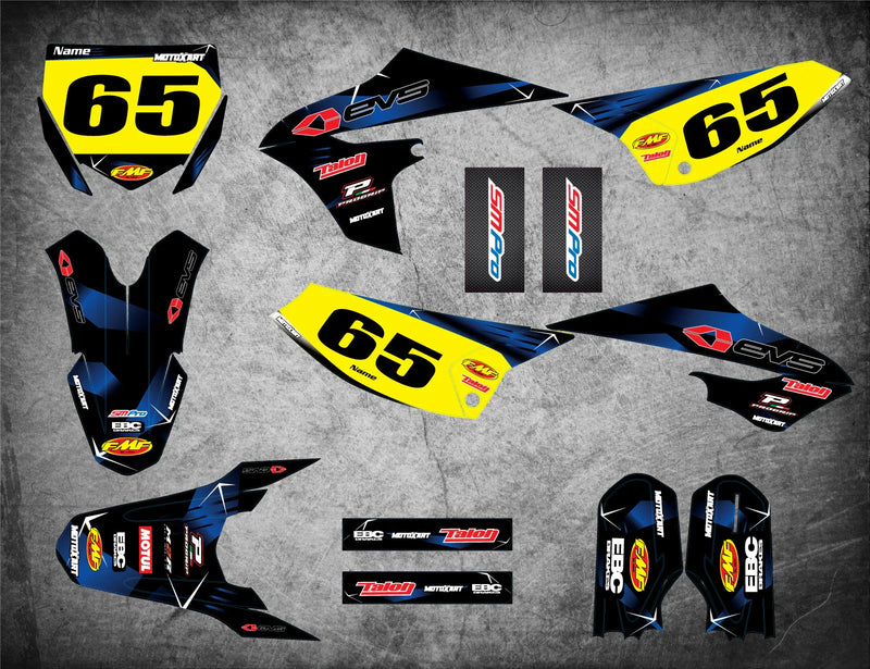 Yamaha YZ 65  - Barbed Style Stickers Custom Graphics Full Kit