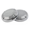 Harley Touring (1983-2020)  Chrome 6.5" Saddlebag Lid Speaker Grill Covers