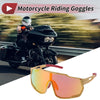 Motorcycle Motorcycle Riding Goggles Red Lens Yellow with Red Spot Frame