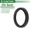 Oil Seal Rotary Shaft Seal NBR Rubber 38x46x5mm Black 5 Pcs