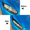 Ford Fiesta Carbon Fiber Front Headlight Eyebrow Cover Trim (2013-2017)