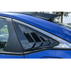 Honda Civic Hatchback Gloss Black Side Window Louver Shutter Covers (2022-2023)