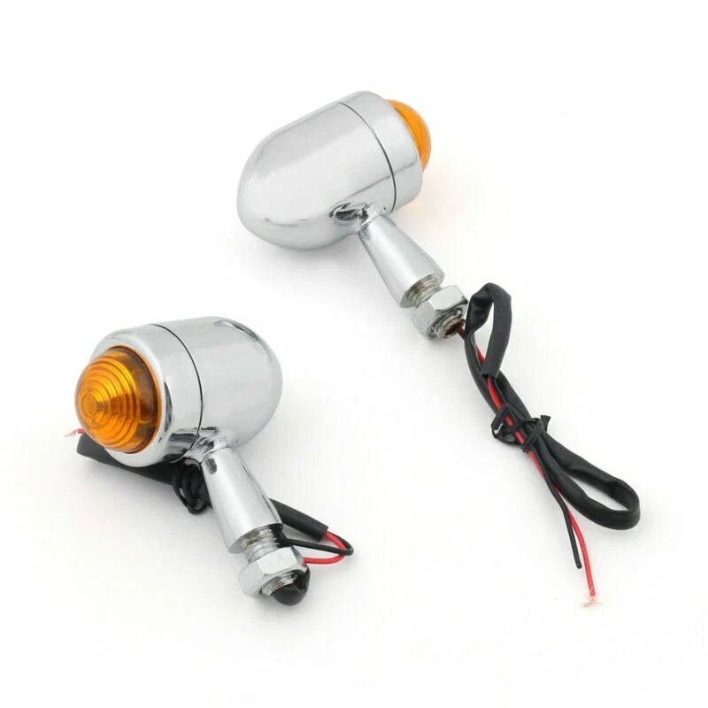 Motorcycle 2 x Bullet Mini Heavy Duty Turn Signal Lights