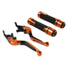 Kawasaki ZZR1400 Orange Extendable Brake Clutch Levers Grips Set (2006-2019)