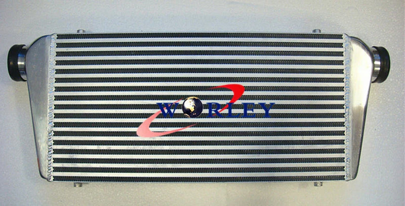 600x300x76mm Front Mount Intercooler + 3" Aluminum Piping + Blue Hoses