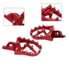 Kawasaki KX250F, Honda CR250 Dirt Bike Footpeg Pedals  Red (06-18, 02-07)