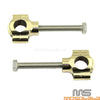 Harley Chopper Sportster Road Glide Brass 1" Handlebar Riser Clamps