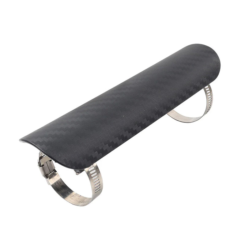 Motor Black / Silver Universal Exhaust Muffler Pipe Heat Shield Cover