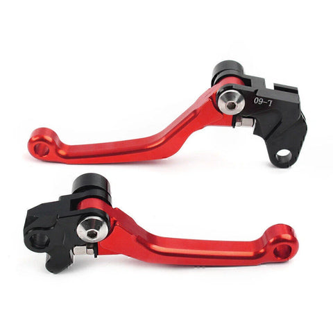 Suzuki RM125 RM250 RM85 Red Pivot Brake Clutch Levers (2001-2008)