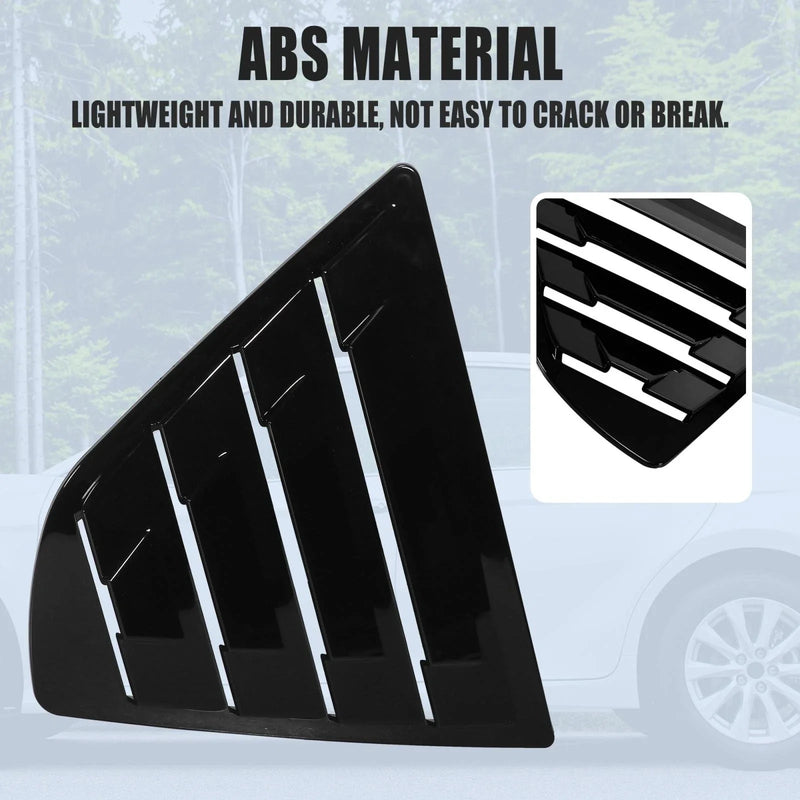 Toyota Camry Glossy Black Rear Side Window Louver Covers