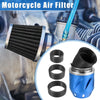 Universal Motorcycle Air Filter 26/35/42/48mm ID 140x70mm Aluminum Blue