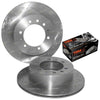 Nissan Patrol 2x Rear Slotted Drilled Rotors + Brakes (1988 - 1998)