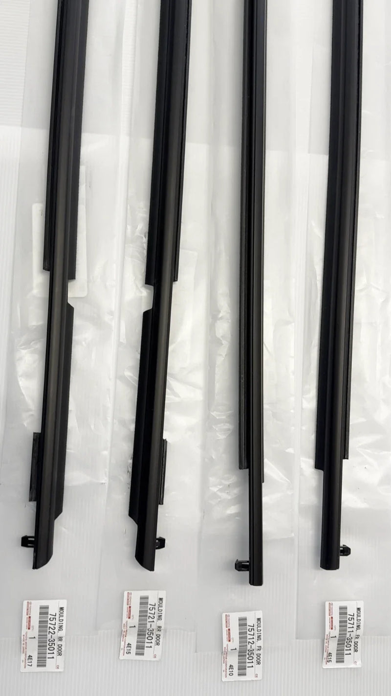 TOYOTA 4Runner Door Belt Molding Weatherstrip Front & Rear 4x (2010–2021)