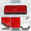 Motorcycle Red 6 x Spoke Reflector Rectangular Stick-on