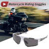 Motorcycle Goggles Grey Lens White Frame Tri-acetel Cellulose