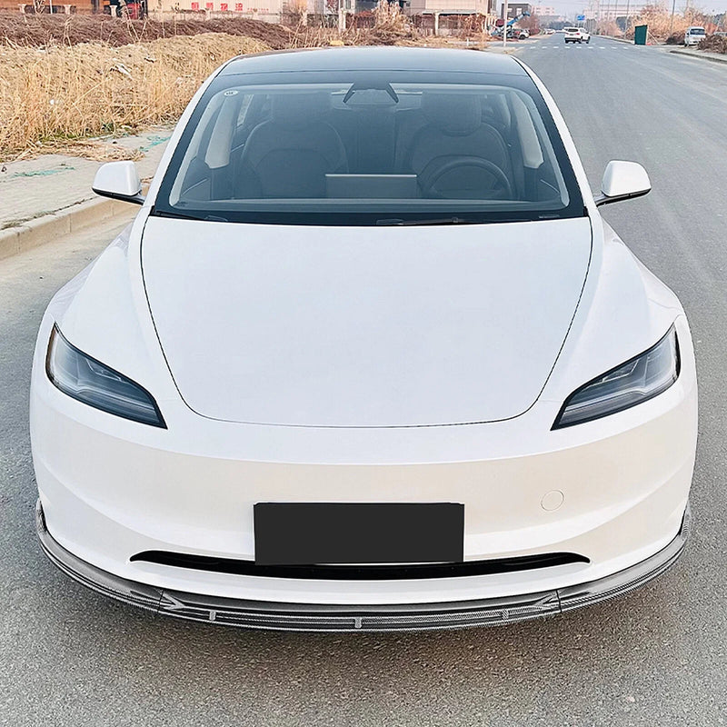 Tesla Model 3 (2024 - ) Carbon Look Bumper Spoiler Lip