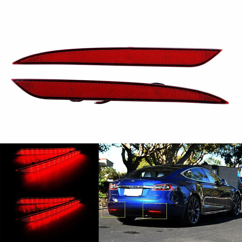 Tesla Model S LED Rear Bumper Reflector Brake Parking Light (2012–2024)