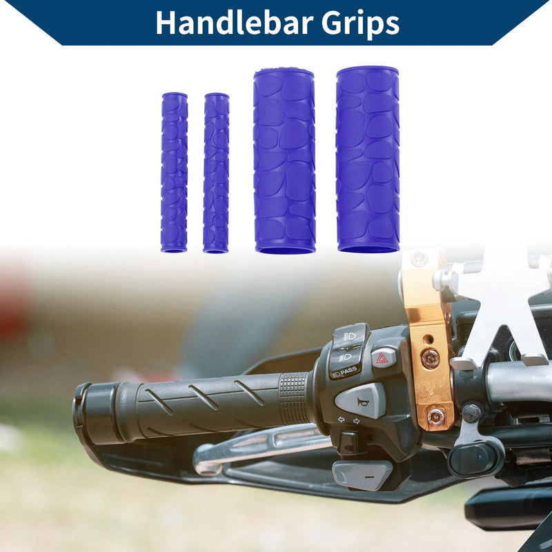 Motorcycle 1/8" / 29mm Hand Grips Rubber Blue