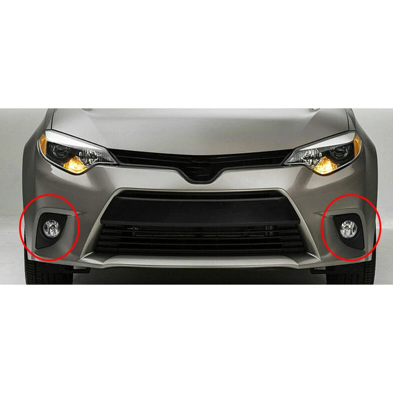 Toyota Corolla Front Bumper 2 x Fog Light Bezels (2014-2016)