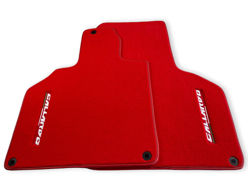 Lamborghini Gallardo Tailored Red Floor Mats with Logo (2004-2013)